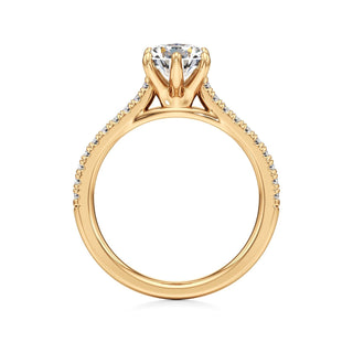 Orly Round Six Prong Pave Cathedral