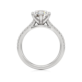 Orly Round Six Prong Pave Cathedral