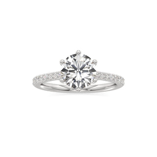 Orly Round Six Prong Pave Cathedral