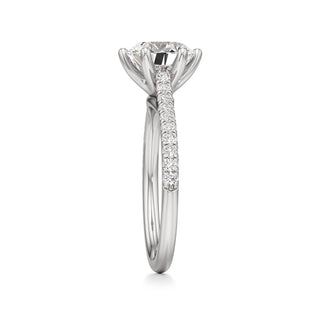 Orly Round Six Prong Pave Cathedral