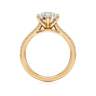 Orly Round Six Prong Pave Cathedral