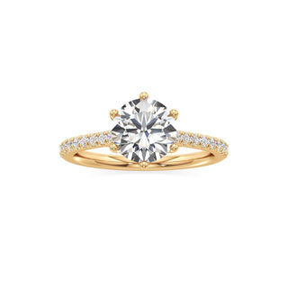 Orly Round Six Prong Pave Cathedral