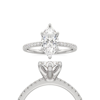 Posey Oval Six Prong Pave Band