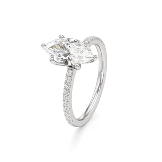 Posey Pear Six Prong Pave Band