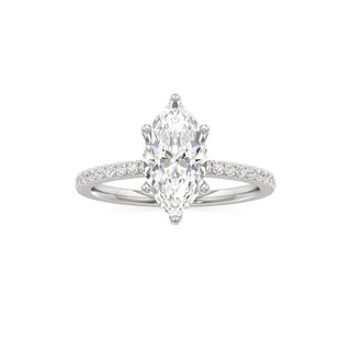 Posey Pear Six Prong Pave Band