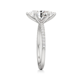 Posey Pear Six Prong Pave Band