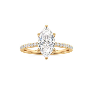 Posey Pear Six Prong Pave Band