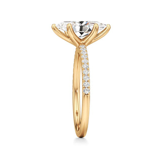 Posey Pear Six Prong Pave Band