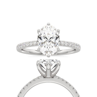Posey Oval Six Prong Pave Band