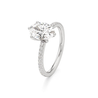Posey Pear Six Prong Pave Band