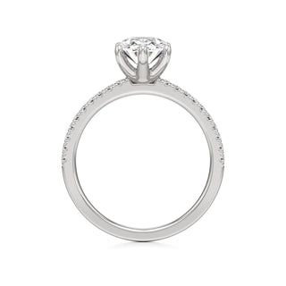 Posey Pear Six Prong Pave Band