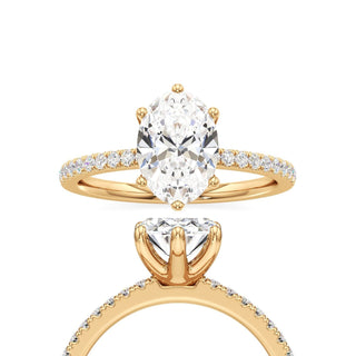 Posey Oval Six Prong Pave Band