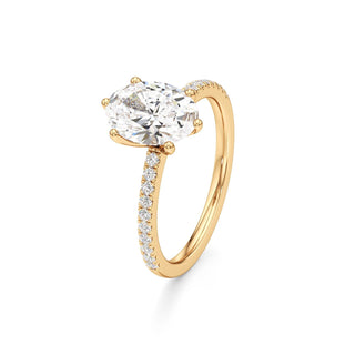 Posey Pear Six Prong Pave Band