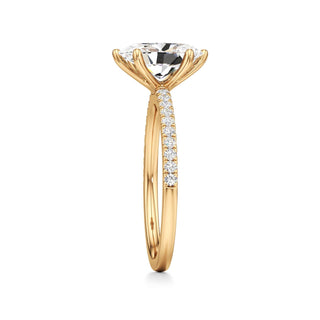Posey Pear Six Prong Pave Band