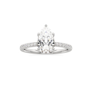 Posey Pear Six Prong Pave Band