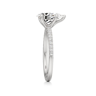 Posey Pear Six Prong Pave Band