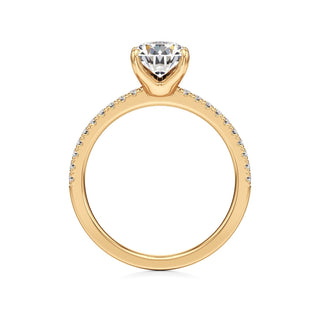 Posey Pear Six Prong Pave Band