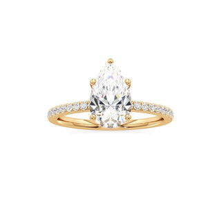 Posey Pear Six Prong Pave Band