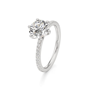 Posey Pear Six Prong Pave Band