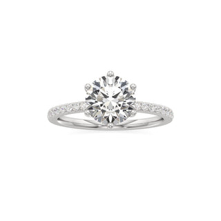 Posey Pear Six Prong Pave Band