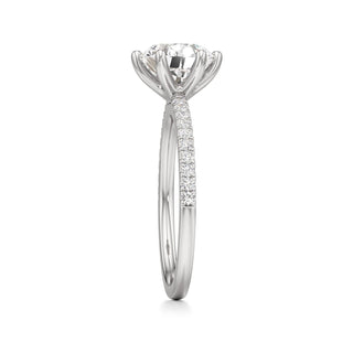 Posey Pear Six Prong Pave Band