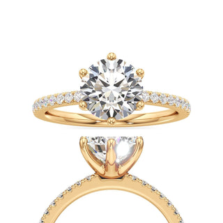 Posey Oval Six Prong Pave Band