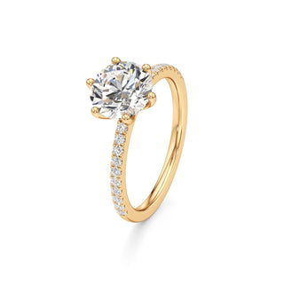 Posey Pear Six Prong Pave Band