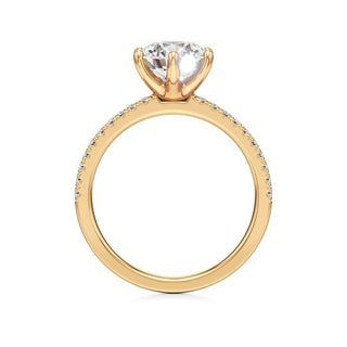 Posey Pear Six Prong Pave Band