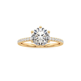 Posey Pear Six Prong Pave Band