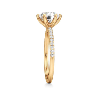 Posey Pear Six Prong Pave Band