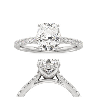 Primrose Emerald Pave Band Hidden Halo