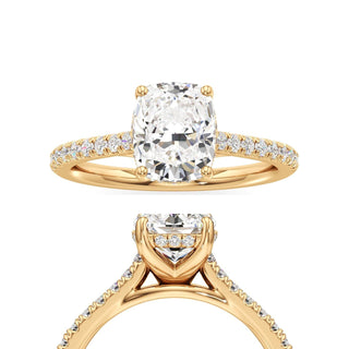 Primrose Emerald Pave Band Hidden Halo