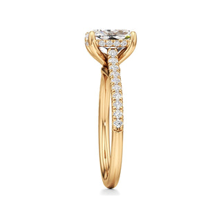 Primrose Princess Pave Band Hidden Halo