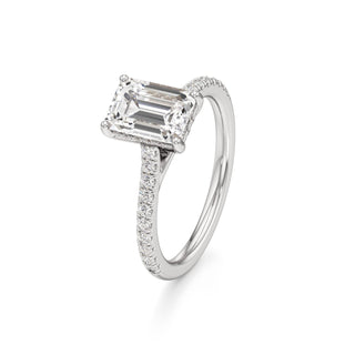 Primrose Princess Pave Band Hidden Halo