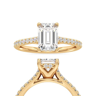 Primrose Emerald Pave Band Hidden Halo