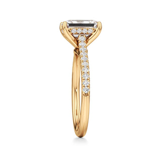 Primrose Princess Pave Band Hidden Halo