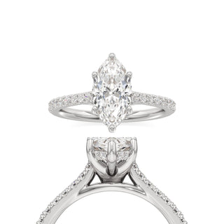 Primrose Emerald Pave Band Hidden Halo