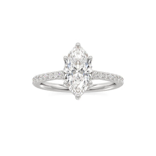 Primrose Princess Pave Band Hidden Halo