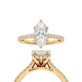 Primrose Emerald Pave Band Hidden Halo