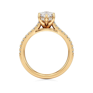Primrose Princess Pave Band Hidden Halo