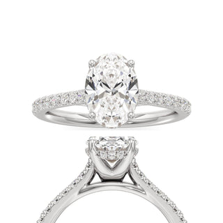 Primrose Emerald Pave Band Hidden Halo