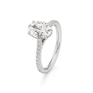 Primrose Princess Pave Band Hidden Halo