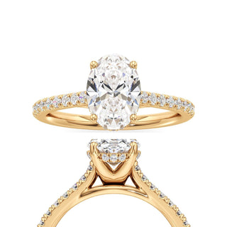 Primrose Emerald Pave Band Hidden Halo