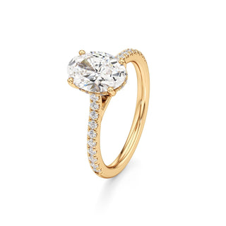 Primrose Princess Pave Band Hidden Halo