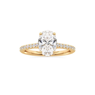 Primrose Princess Pave Band Hidden Halo
