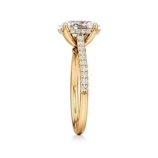Primrose Princess Pave Band Hidden Halo