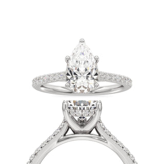 Primrose Emerald Pave Band Hidden Halo