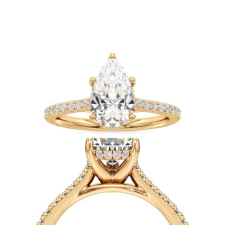 Primrose Emerald Pave Band Hidden Halo