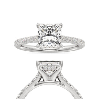 Primrose Emerald Pave Band Hidden Halo