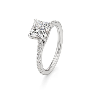 Primrose Princess Pave Band Hidden Halo